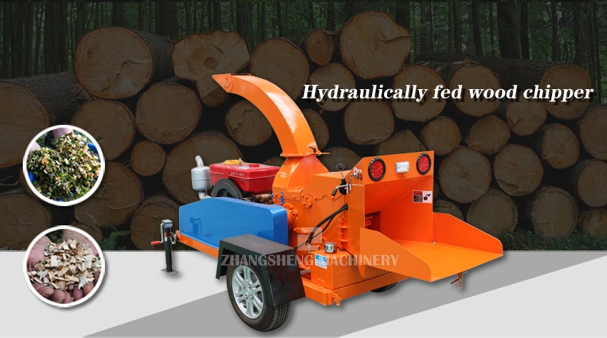 Factory Supply 6 Inch Diesel Heavy Duty Bamboo Tree Wood Chipper Shredder