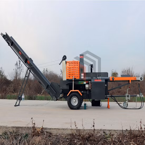 임업 기계 8t 12ton 20t 25t 30t 50t 트랙터 TUV CE가 포함된 유압 전기 가솔린 디젤 모바일 목재 통나무 분배기